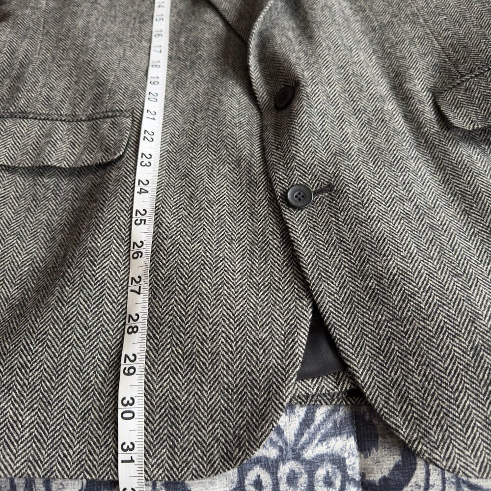 Vintage Haggar Imperial Black & White Herringbone Blazer | Made in USA | 44R - Picture 13 of 14